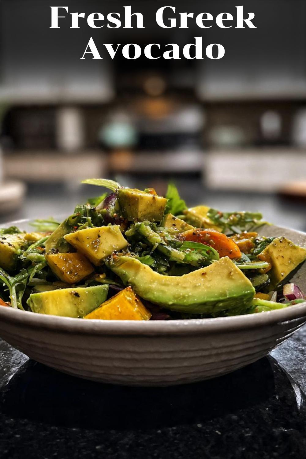 Quick & Creamy Avocado Greek Salad with Zesty Lime